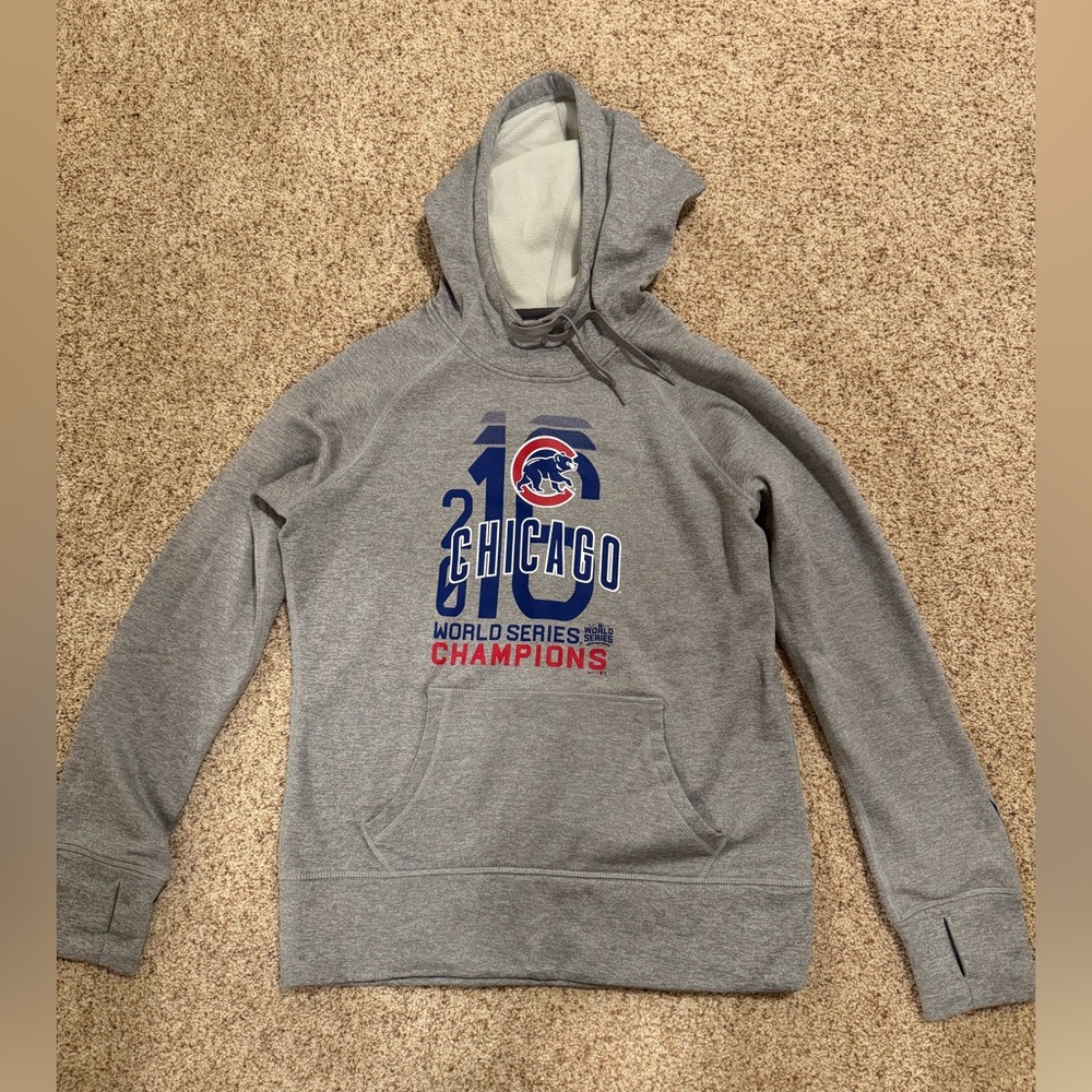 Nike Chicago Cubs Gray Therma-Fit Hoodie